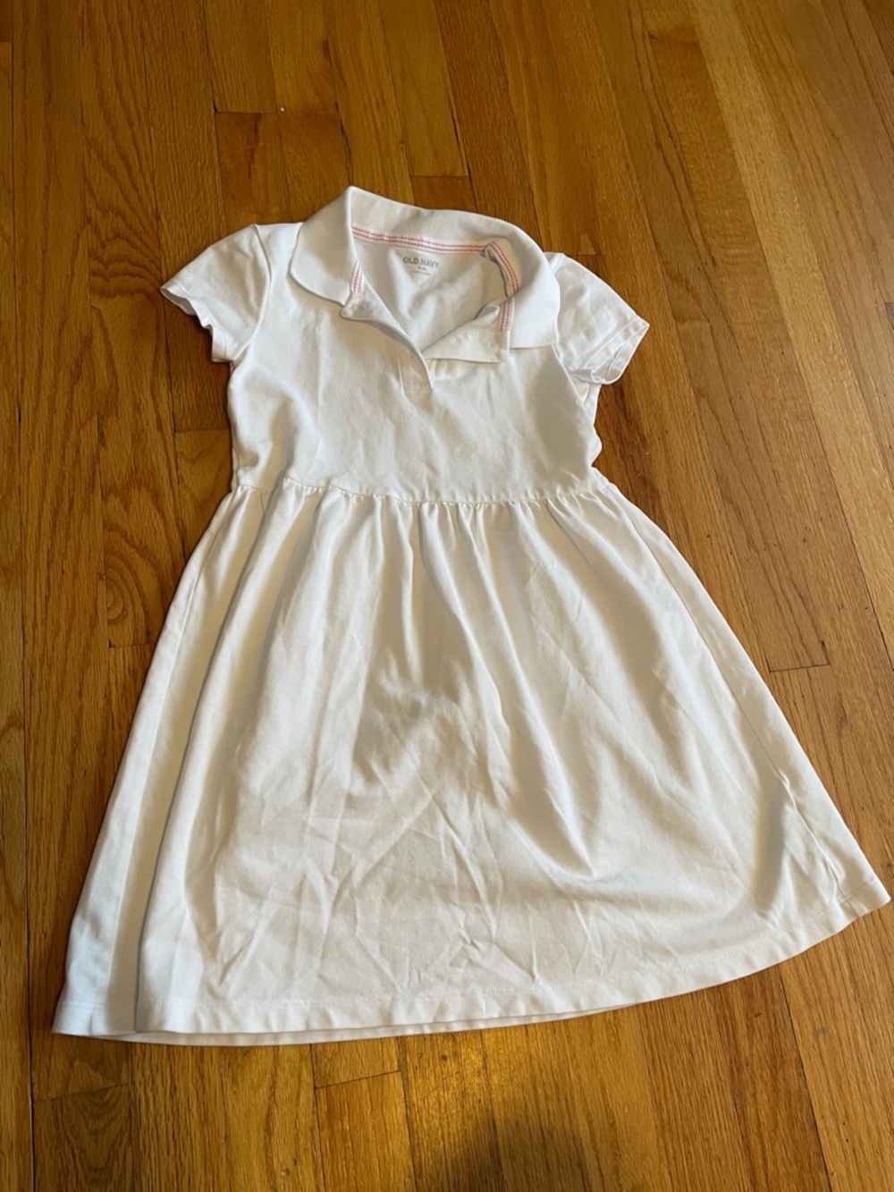 Girls White Polo Dress